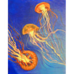 11-22-17 at the Visual Arts Center - Paint a jellyfish seascape with Marki Raposa